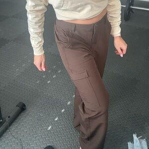 Performance quick dry brown Women's Cargo Pants; fantastic for hiking!